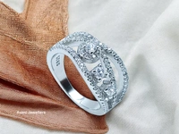Avani Jewellers Silver Ladies Fancy Ring - 4.07, 9