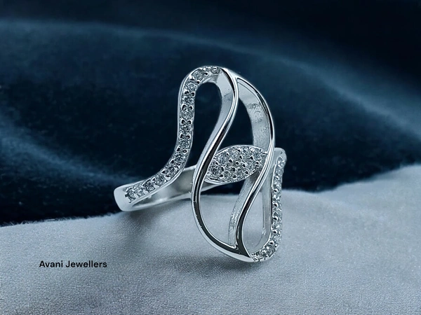 Avani Jewellers Silver Ladies Fancy Ring - 3.4, 10