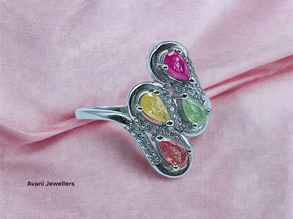 Avani Jewellers Silver Ladies Fancy Ring - 3.32, 14