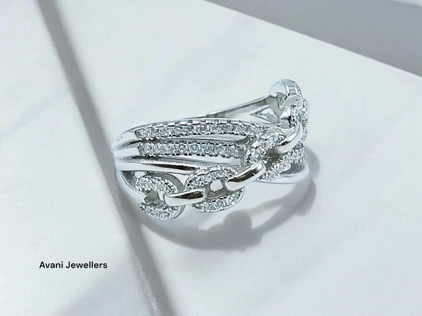 Avani Jewellers Silver Ladies Fancy Ring - 4.2, 12