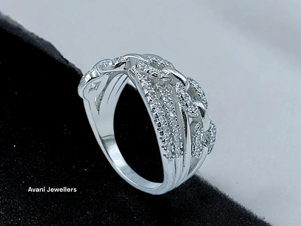 Avani Jewellers Silver Ladies Fancy Ring - 4.2, 12