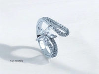 Avani Jewellers Silver Ladies Fancy Ring - 2.93, 12