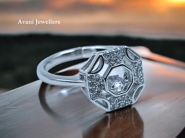 Avani Jewellers Silver Ladies Fancy Ring - 3.21, 16