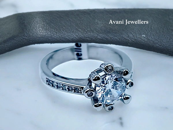 Avani Jewellers Silver Ladies Fancy Ring - 4.2, 12