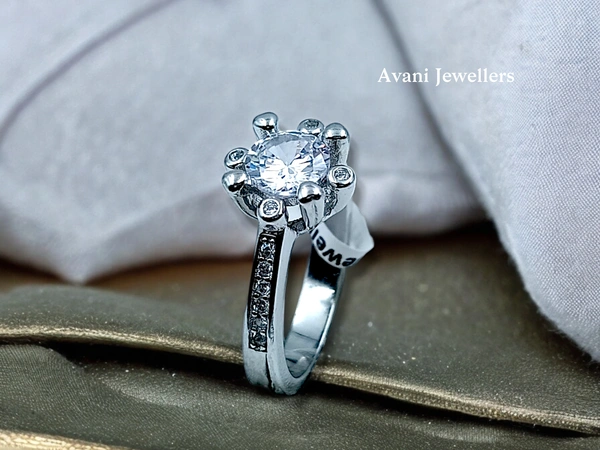 Avani Jewellers Silver Ladies Fancy Ring - 4.2, 12