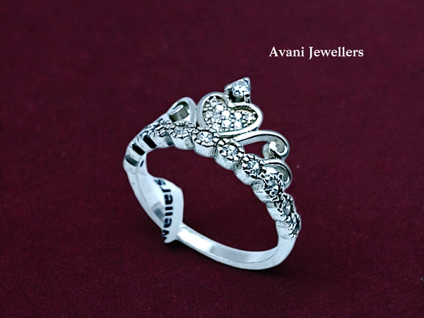 Avani Jewellers Silver Ladies Fancy Ring - 2.43, 15