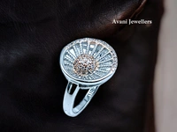 Avani Jewellers Silver Ladies Fancy Ring - 3.06, 12