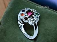 Avani Jewellers Silver Ladies Fancy Ring - 3.46, 12