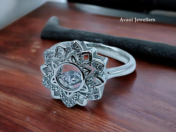 Avani Jewellers Silver Ladies Fancy Ring - 2.92, 8.5