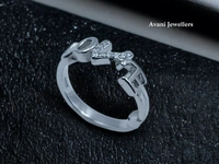 Avani Jewellers Silver Ladies Fancy Ring - 2.6, 14
