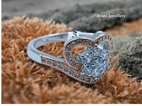 Avani Jewellers Silver Ladies Fancy Ring - 3.37, 13, Web Orange