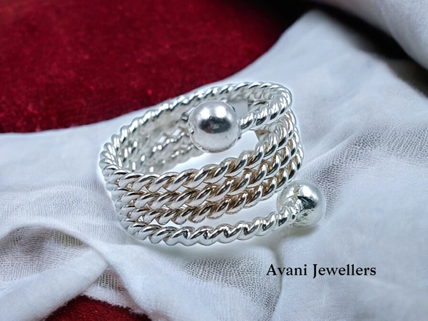 Avani Jewellers Silver Ladies Plain Ring - 6.65, 18