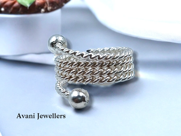 Avani Jewellers Silver Ladies Plain Ring - 6.65, 18