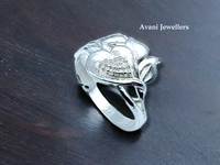 Avani Jewellers Silver Ladies Plain Ring - 2.47, 13