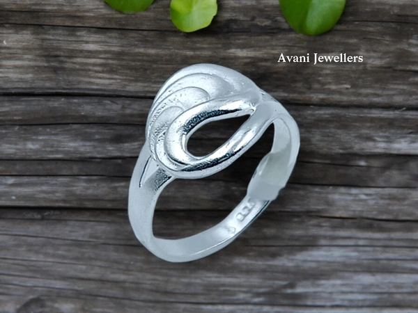 Avani Jewellers Silver Ladies Plain Ring - 2.09, 12