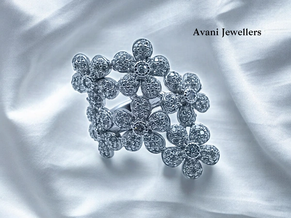 Avani Jewellers Silver Ladies Cocktail Ring - 6.19, 17