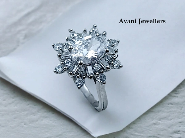 Avani Jewellers Silver Ladies Cocktail Ring - 3.41, 10