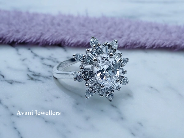 Avani Jewellers Silver Ladies Cocktail Ring - 3.41, 10