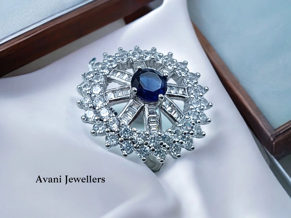 Avani Jewellers Silver Ladies Cocktail Ring - 8.62, 12