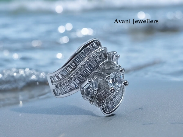 Avani Jewellers Silver Ladies Cocktail Ring - 8.53, 16