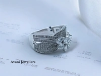 Avani Jewellers Silver Ladies Cocktail Ring - 5.65, 14
