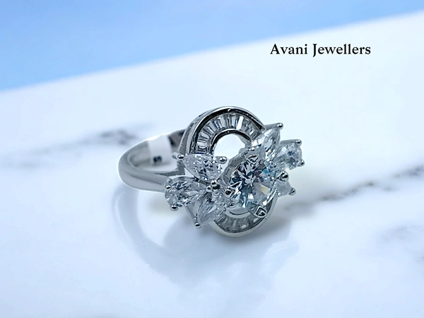 Avani Jewellers Silver Ladies Cocktail Ring - 4.98, 12