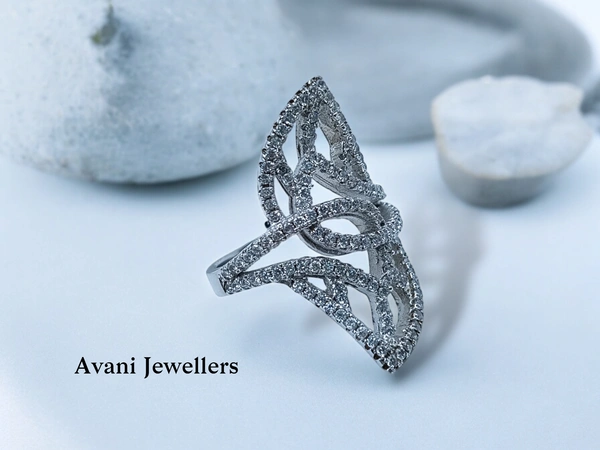 Avani Jewellers Silver Ladies Cocktail Ring - 5.76, 12