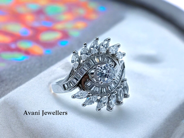 Avani Jewellers Silver Ladies Cocktail Ring - 5.44, 20