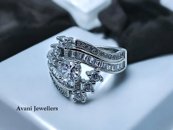 Avani Jewellers Silver Ladies Cocktail Ring - 4.79, 12