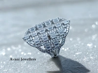 Avani Jewellers Silver Ladies Cocktail Ring - 7.5, 15
