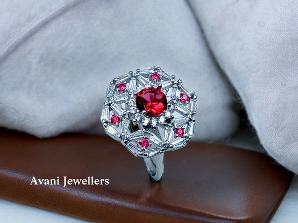 Avani Jewellers Silver Ladies Cocktail Ring - 4.86, 14