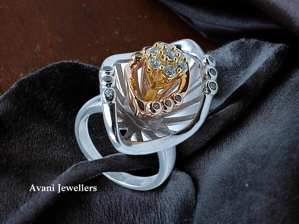 Avani Jewellers Silver Ladies Cocktail Ring - 8.83, 11