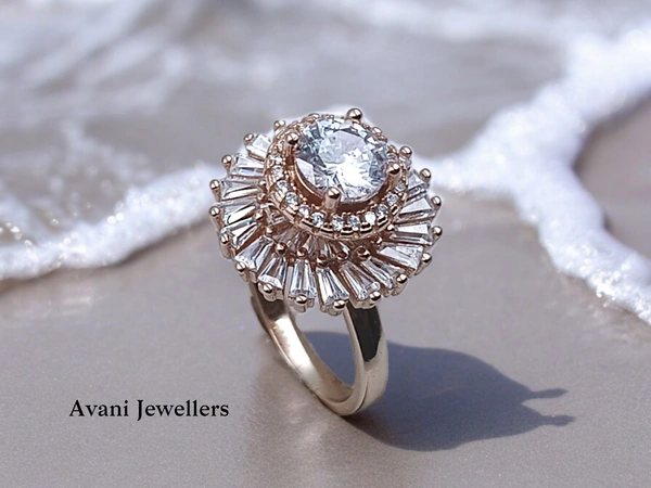 Avani Jewellers Silver Ladies Cocktail Ring - 5.9, 12