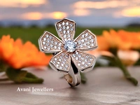 Avani Jewellers Silver Ladies Cocktail Ring - 5.65, 10