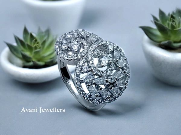 Avani Jewellers Silver Ladies Cocktail Ring - 6.04, 15