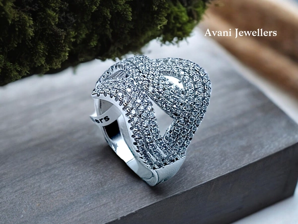 Avani Jewellers Silver Ladies Cocktail Ring - 5.33, 16