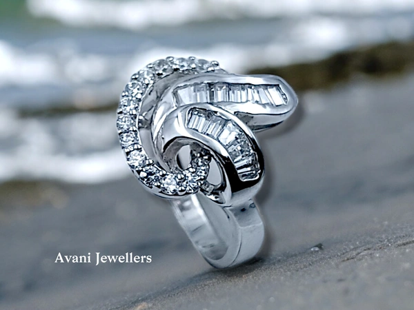 Avani Jewellers Silver Ladies Cocktail Ring - 6.18, 17