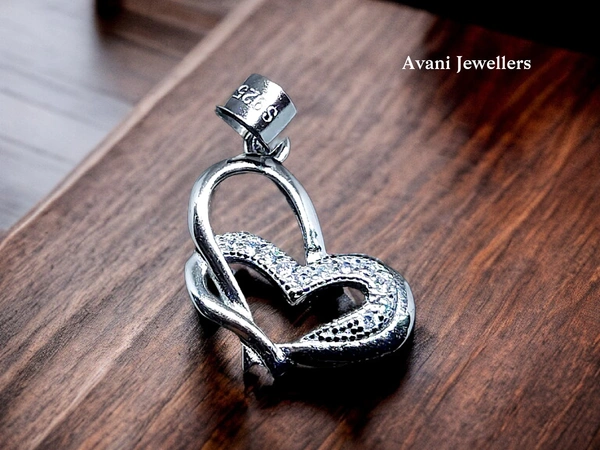 Avani Jewellers Silver Love Pendant - 1.2