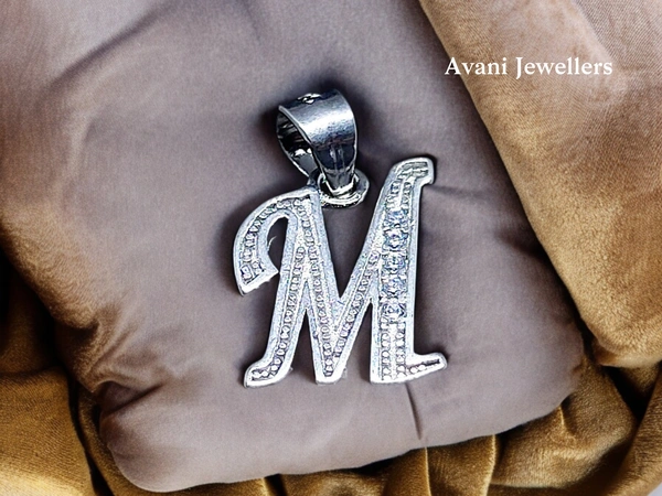 Avani Jewellers Silver Name Pendant - 1.3