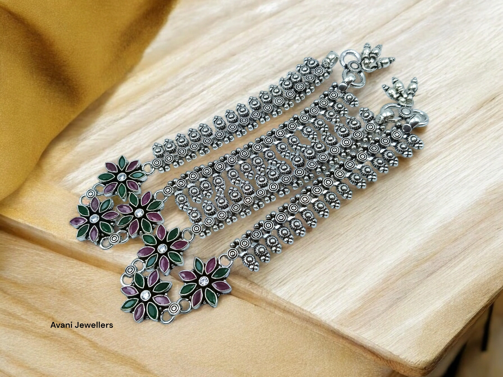 Silver Antique Paayal