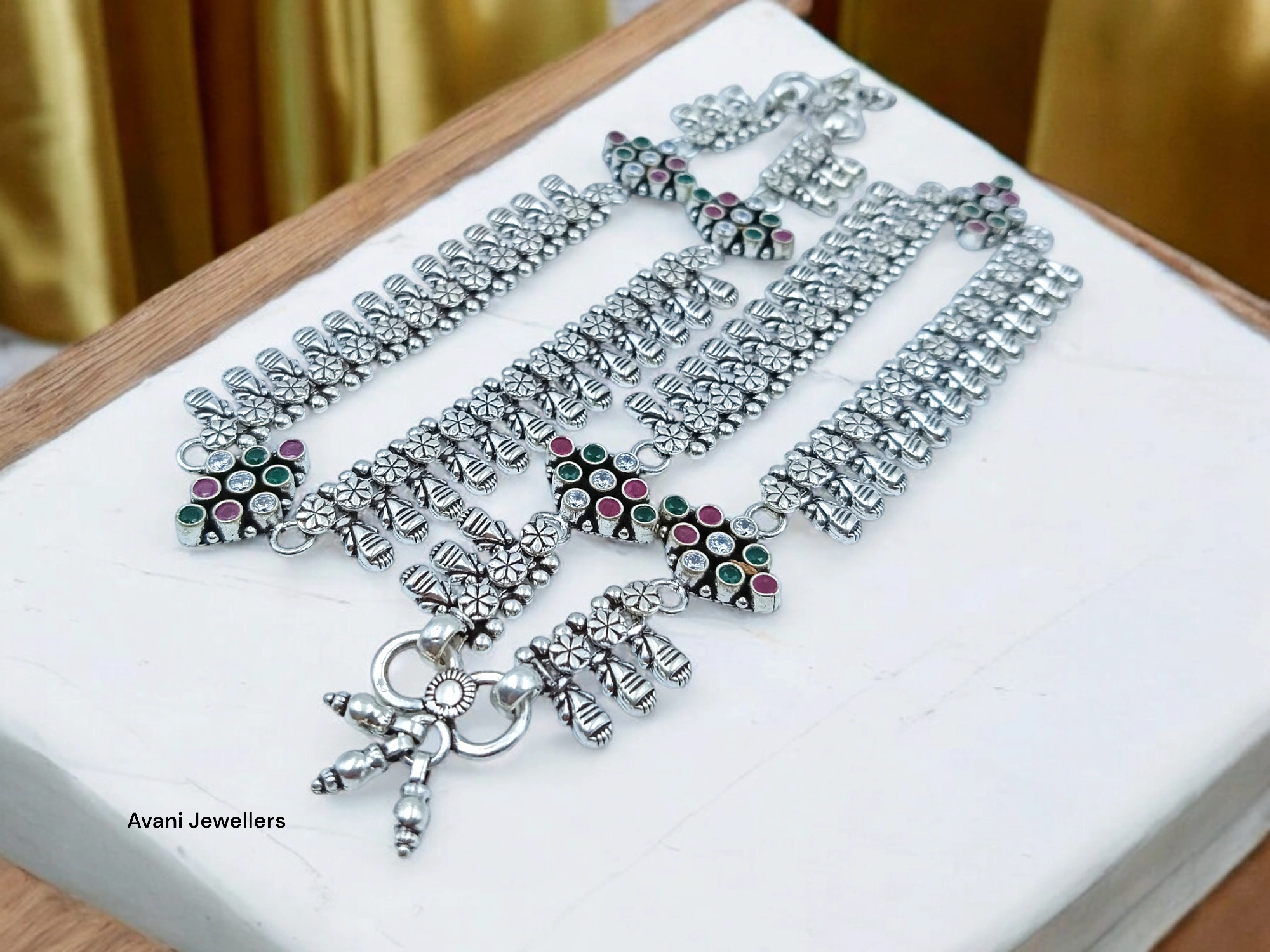 Silver Antique Paayal