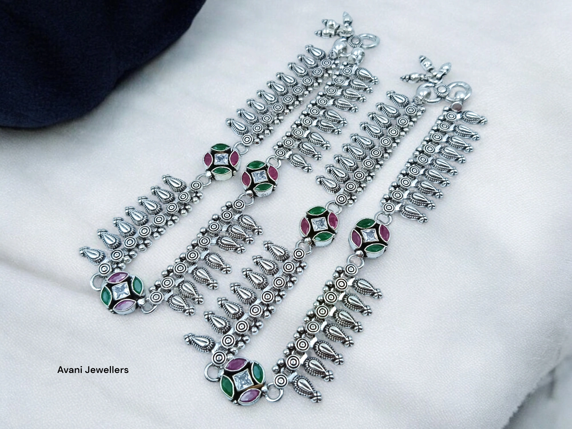 Silver Antique Paayal