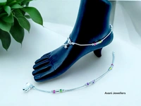 Avani Jewellers Silver Fancy Paayal - 28.7, 10.5 Inch
