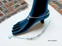 Avani Jewellers Silver Fancy Paayal - 32.3, 10.5 Inch