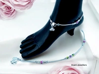 Avani Jewellers Silver Fancy Paayal - 31.8, 10.5 Inch