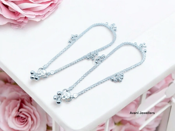 Avani Jewellers Silver Fancy Paayal - 27.8, 10.5 Inch