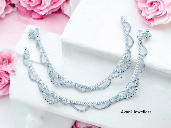Avani Jewellers Silver Fancy Paayal - 40.3, 10.5 Inch