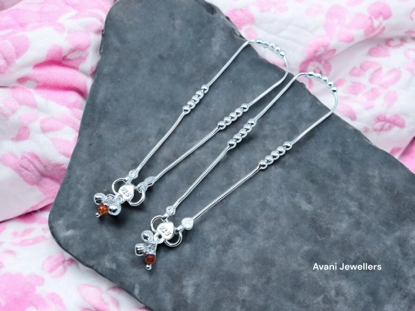 Avani Jewellers Silver Fancy Paayal - 25.4, 10.5 Inch