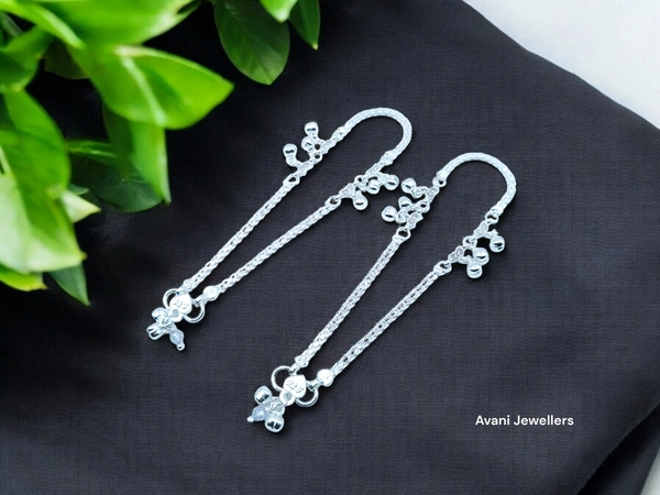 Avani Jewellers Silver Fancy Paayal - 27.9, 10.5 Inch