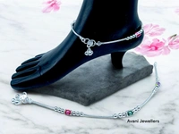 Avani Jewellers Silver Fancy Paayal - 37.2, 10.5 Inch